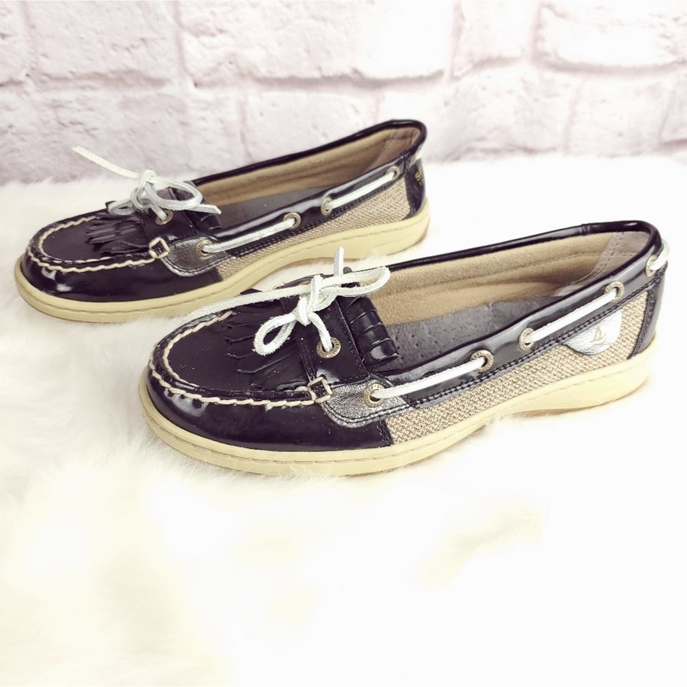 Sperry top sider size 6 boat shoes black